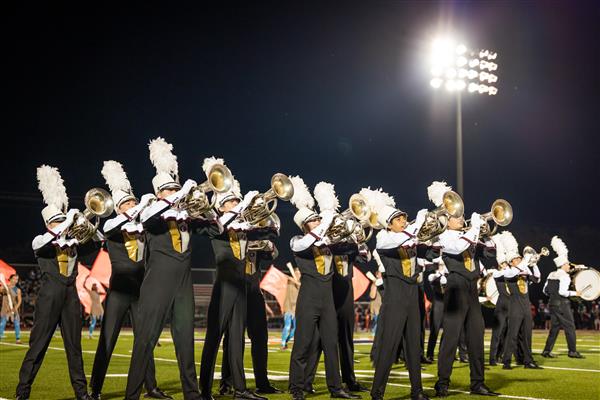 Franklin High band members perform